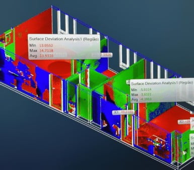 analise de desvio - ponto a ponto 3d